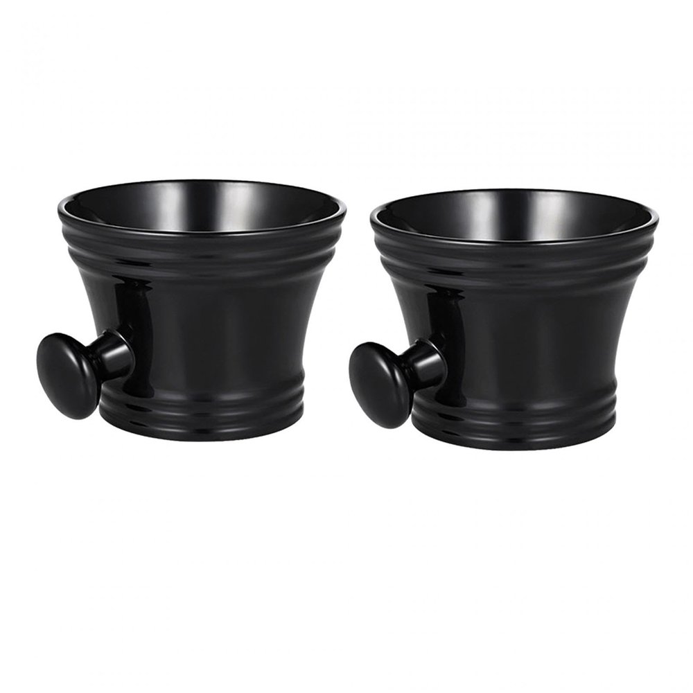 FreshCart Basics 2 Pieces Shaving Soap Bowl Shaving Mug with Handle Portable Gift Heat Insulation Wet Shaving Bowl Shaving Bowl Soap