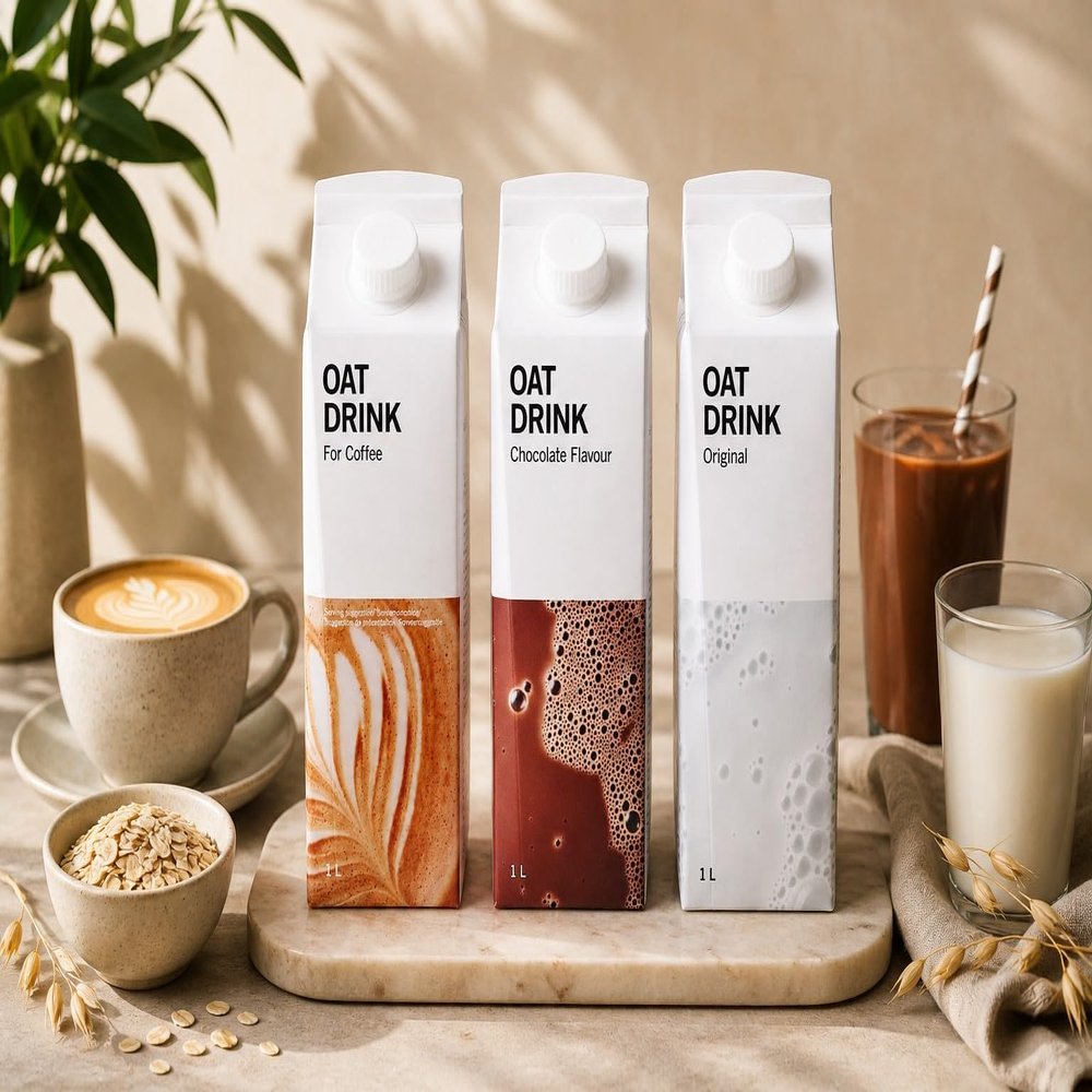 Fakhri Oat Drink Combo 1L Each Original Chocolate 3% Perfect Gifting Summers Beverage Pack