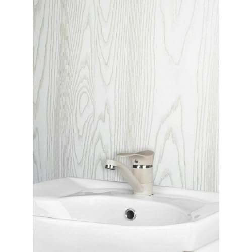 18 x White Wood 5mm x 2400mm x 10mm Thick Shower Wall Panels