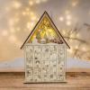 YPBEW Wood Advents Calendar with LED Light LED Illuminated Wood with 24 Drawers for Christmas Countdowns view 3