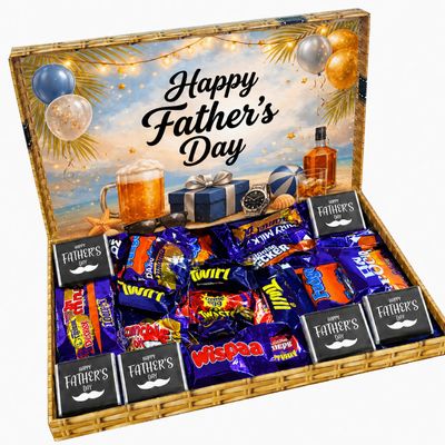 Fathers Day Chocolate Gift Hamper- Best Dad Ever Gift Box with Fathers Day Chocolates Neapolitans- Gift for Dad Chocolate for Daddy, Stepdad, Grandad, Birthday