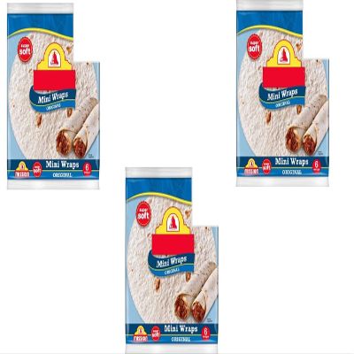 Mini Original Tortilla Wraps Pack of 3,Perfect for a wide range of recipe suggestions, from savoury fillings to sweet treats.
