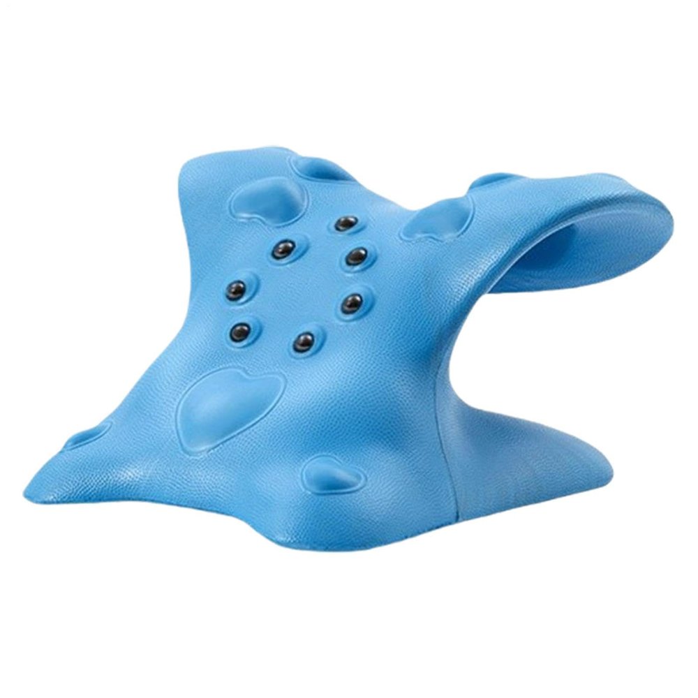 Cervical Neck Stretcher - Portable Traction Device, Ergonomic Curvature Massage Pillow, Neck Support, Stress Fatigue Reliever, Firm EVA Aligner | Relaxing eck Shoulder Support for Home