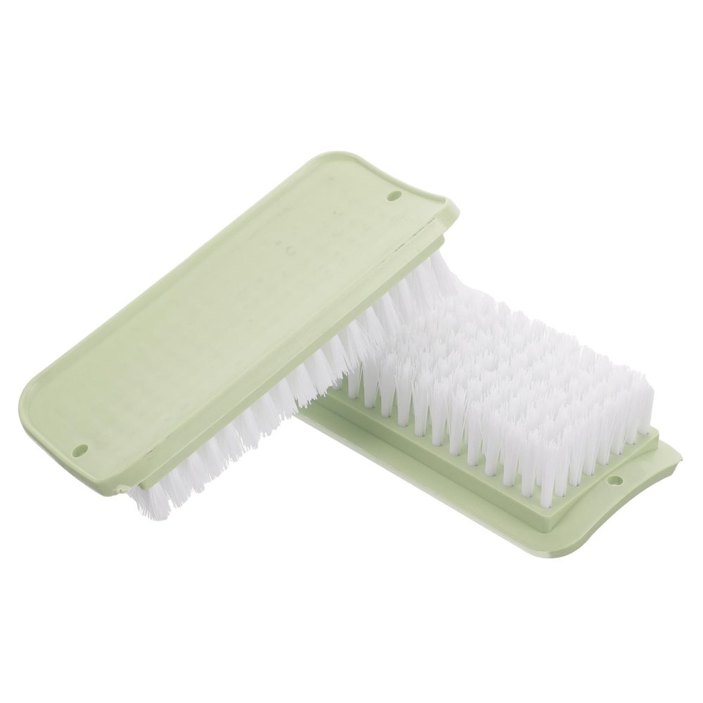 SWETRACE 2pcs Laundry Cleaning Brushes for Clothes and Shoes, Sturdy Pp Material with Comfortable Grip, Non-scratch Surface, for Home and Kitchen Use in Green