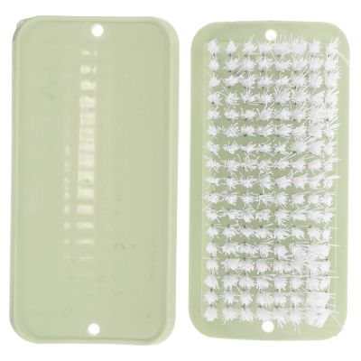 GETAJGHSD Multi-functional Cleaning Brushes in Light Green 2pcs with Pp Material and Convenient Storage Hard Shoe Scrubbing Brush for Clothes and Bathtub for Home and Kitchen Use