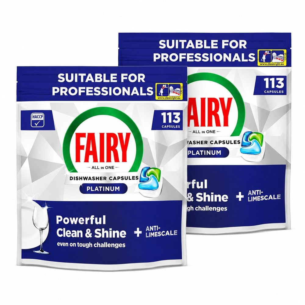 Fairy Professional Platinum Dishwasher Tablets 113 Washes x2 (226 Total)