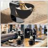 2pcs Plastic Razor and Shaving Brush Stand for Organizing Grooming Tools on Bathroom Countertop, Black Sleek Contemporary Design, Easy to Clean Shaving Tool Holder view 3