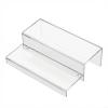 Alanmoship 2-Pack Acrylic Wine Rack 2 Tier Display Stand for Liquor Bottles Whiskey Cake Perfume Bar Shelf Organizer Clear Transparent Home Decor view 1