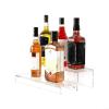 Alanmoship 2-Pack Acrylic Wine Rack 2 Tier Display Stand for Liquor Bottles Whiskey Cake Perfume Bar Shelf Organizer Clear Transparent Home Decor view 2