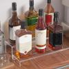 Alanmoship 2-Pack Acrylic Wine Rack 2 Tier Display Stand for Liquor Bottles Whiskey Cake Perfume Bar Shelf Organizer Clear Transparent Home Decor view 3