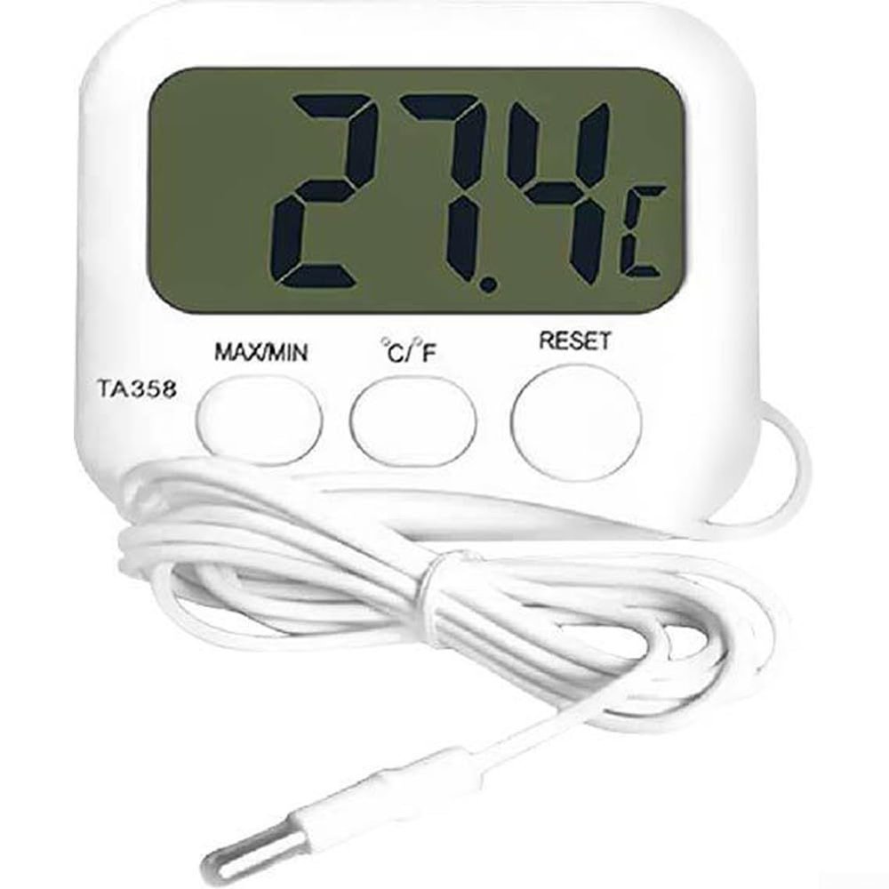 Digital Probe Thermometer with .5m Cable, LCD Display for Aquarium, Swimming Pool, Incubator, Wine Cellar, -40 to 70C