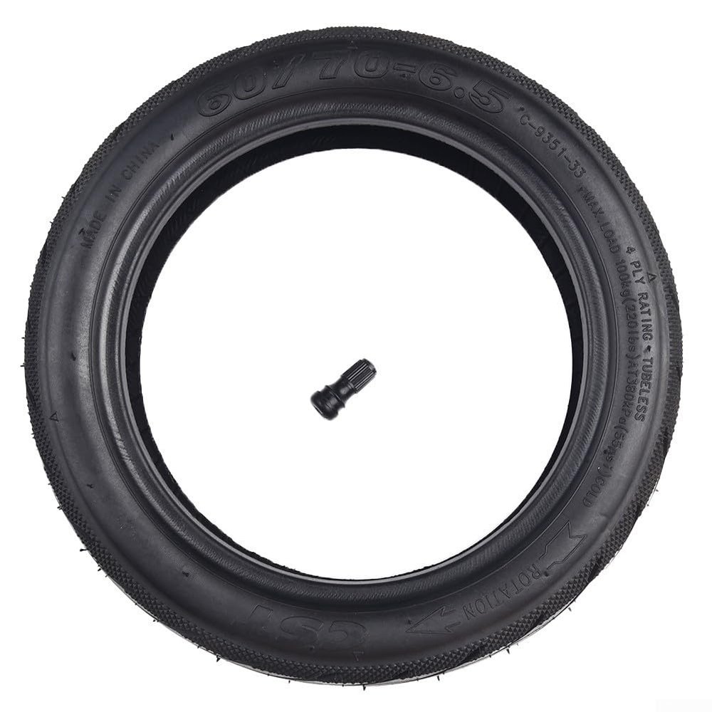 60/70-6.5 Tubeless Tyre for Ninebot Max G30, Explosion-Proof Rubber Scooter Tire Replacement, For Self-Sealing Outer Wheel for Electric Kick Scooters