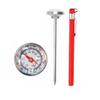 EasyByMall Food Thermometer 304 Stainless Steel 12.5cm High Accuracy 210F 100C Coffee Milk BBQ Meat Food Probe Clip-On Thermometer