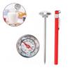 EasyByMall Food Thermometer 304 Stainless Steel 12.5cm High Accuracy 210F 100C Coffee Milk BBQ Meat Food Probe Clip-On Thermometer view 3
