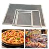 EasyByMall Aluminum Pizza Baking Screen Pizza Sheet Pan Rectangular 28 * 40cm 20 * 30cm Pizza Screen For Baking Or Roasting view 2