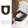 Brown Toilet Seat Cover Pad Height Increasing 3.54 Inch Eva Cotton view 3