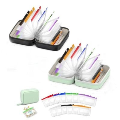 A8 Waterproof Pill Organizer Set with 14 Color-Pill Pouches,Reusable Large Weekly Travel Medicine Organizer, 7-14 Day Travel Pill Organizer,ortable Binder Design Zippered Pill Storage (Black+Green)