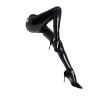 Generisch 2026 Women's Faux Leather Zipper Bodysuit with Tight Trousers for Nightclubs, Dance and Pole Dance Outfits, black, L view 1