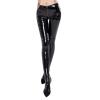 Generisch 2026 Women's Faux Leather Zipper Bodysuit with Tight Trousers for Nightclubs, Dance and Pole Dance Outfits, black, L view 2