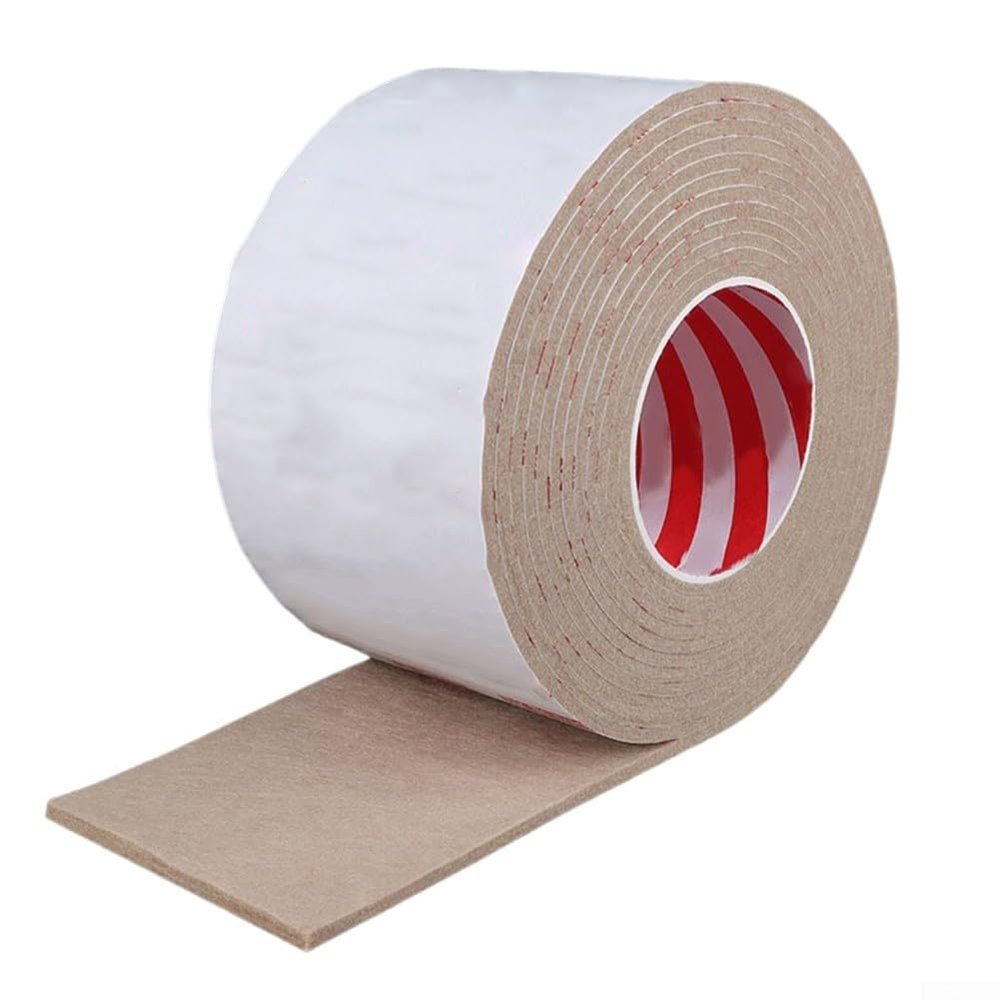 Anti-Condensation Felt Weather Stripping Strip for Windows, Absorbent Moisture-Blocking Tape, Brown, 5m Roll, Reusable Cut-to-Fit for Winter Frost