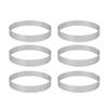 Tart Rings Set 6pcs Stainless Steel for Tarts Pastries Pies Crusts with Reliable High Temp Performance (13cm) view 1