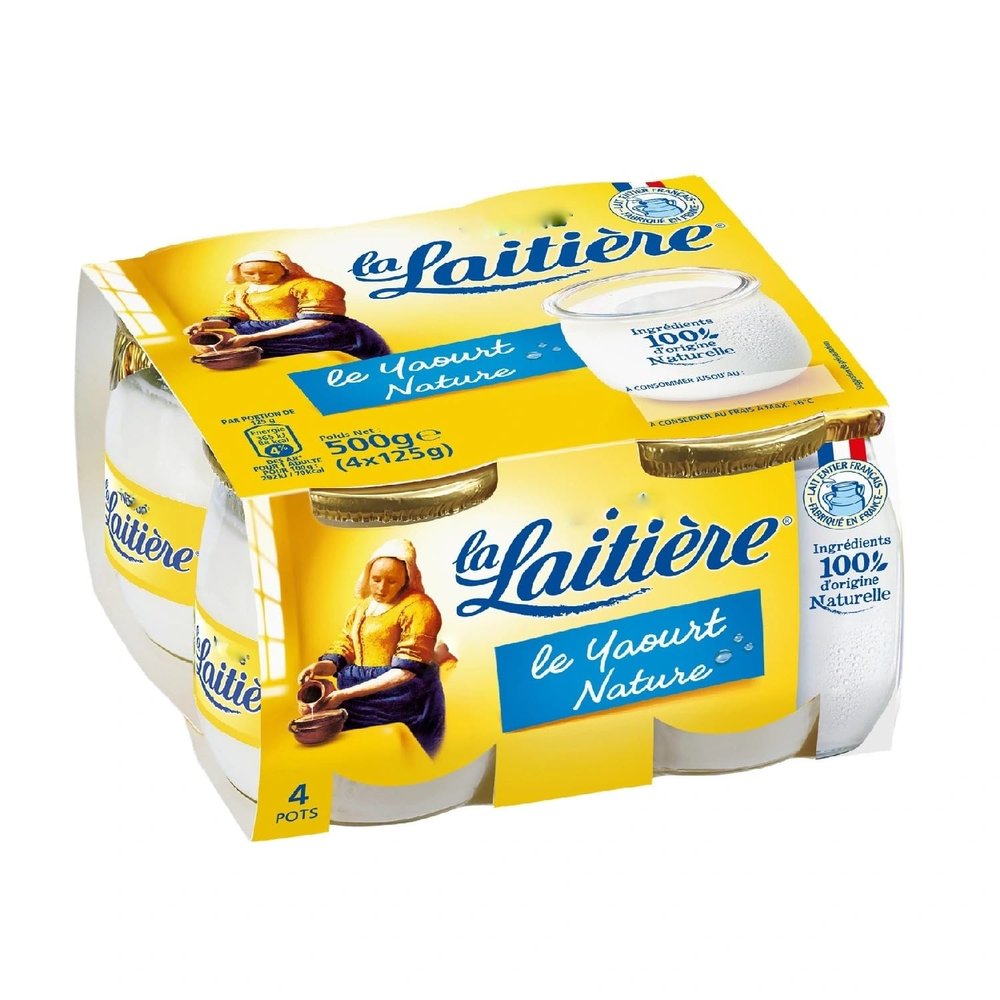La Latiare Plain yogurts 4x125g - pack of 1