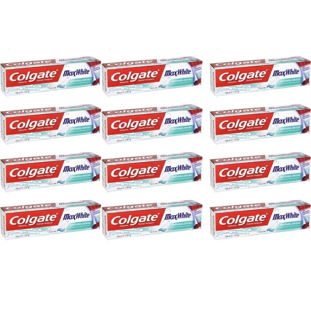 Colgate Max White Crystal Mint Toothpaste, 100ml, Pack of 12