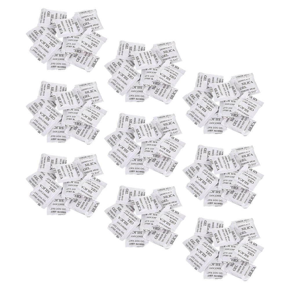 UKCOCO 100pcs Reusable Silica Gel Desiccant Sachets Moisture Absorber Bags for Drawers and Humid Weather Safe Material and High Absorption for Dryness