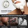 Shaving Soap Balm - 110g Nourishing Beard Trimming, Cream Scented Moisturizing Formula for Smooth Facial Hair Grooming Mild Skin Friendly Shave Soap for Fathers and Men Daily Lather Beard Care view 3