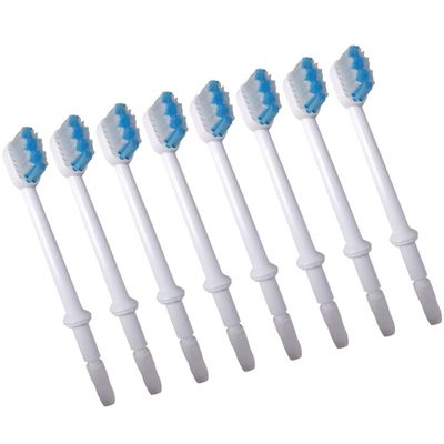 Alipis Replacement Brush Designed to Clean Shadow Zones Below Gumline for Oral Irrigator 8pcs in White, Abs Material for Effective Care