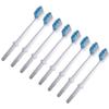 Ciieeo Replacement Brush for Effective Oral Care 8pcs for Oral Irrigator White Abs Material, Designed to Clean below The Gumline Compatible with Most Models