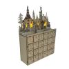 YROHGKPN Lighted Wood Advent Calendar with 24 Drawer Countdown to Christmas Decoration Desktop Ornament Accessories Advent Calendar view 1