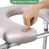 3-in-1 Raised Toilet Seat with Handles, Elevated Toilet Riser for Seniors-350IBS, Raised Toilet Seat with Cushion, Toilet Aids for Elderly, Pregnant, Handicap, Fit Any Toilet,26" X 29.4" view 4