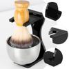 DOITOOL Acrylic Razor Stand and Shaving Brush Holder for Men, Black Shaving Tool Stand Prevents Rust and Stain, for Salon and Barbershop Use view 4