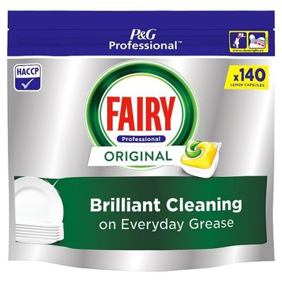 Fairy Professional Original Dishwashing Capsules Lemon, 140 washes x 2 (280 Total)