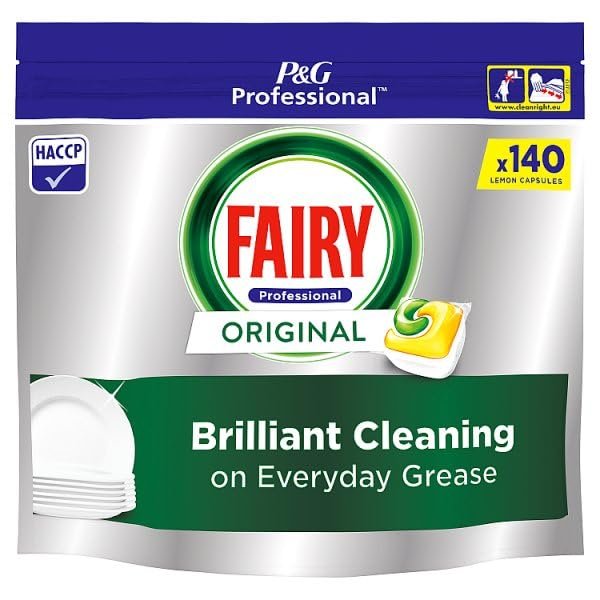 Fairy Professional Original Dishwashing Capsules Lemon, 140 washes x 2 (280 Total)