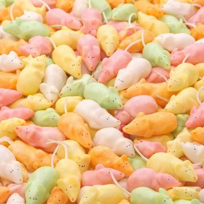 Sugar Mice Pink & White & Classic Flavour Soft Foam Traditional Retro Sweets, Sugared Confectionery Candy Assorted Sweet Pack -byn (20 x Mice, Sugar Mice)