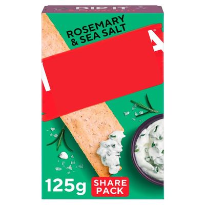 Rosemary and Sea Salt Flatbread Crackers, High in Fibre, Source of Protein, Low in Saturated Fat, 29 Calories per Thin, No Artificial Preservatives, Vegetarian