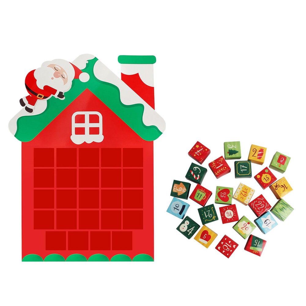 Paper Snowman Advent Calendars with 24 Surprise Door Christmas Countdowns Hanging Decoration Kids Friendly Decors Snowman House Countdowns Wall Hanging