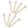 BATHVEVE 8pcs Double-Sided Denture Brushes with Medium Hardness Nylon Bristles and Ergonomic Bamboo Handles for Effective Cleaning of Dentures and Retainers at Home Or Travel view 1