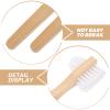 BATHVEVE 8pcs Double-Sided Denture Brushes with Medium Hardness Nylon Bristles and Ergonomic Bamboo Handles for Effective Cleaning of Dentures and Retainers at Home Or Travel view 3