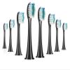 4Pcs Replacement Toothbrush Heads Compatible with Fairywill Electric Toothbrushes Only Fit Model P80 P11 P9 and T9,Black,White(4PCS White) view 4
