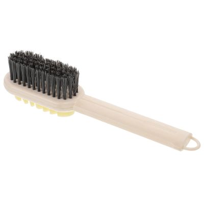 iplusmile Sturdy Shoe Cleaning Brush with Abs Handle and Nylon Wire Bristles, Sturdy Construction for Polishing Leather Shoes and Boots, Practical Scrub Cleaning Tool for Home and Outdoor