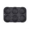 Baking Tray Silicone Hamburger Bun 6 Cavity Nonstick Burger Bun Pan for Homemade Buns and Bread with Easy Release and Flexible Storage view 1