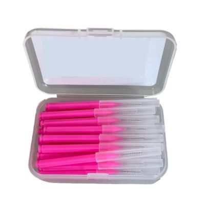 Interdental Brushes 30Pcs Interdental Brushes Cleaners Dental Tooth Brush(0.6mm Pink)