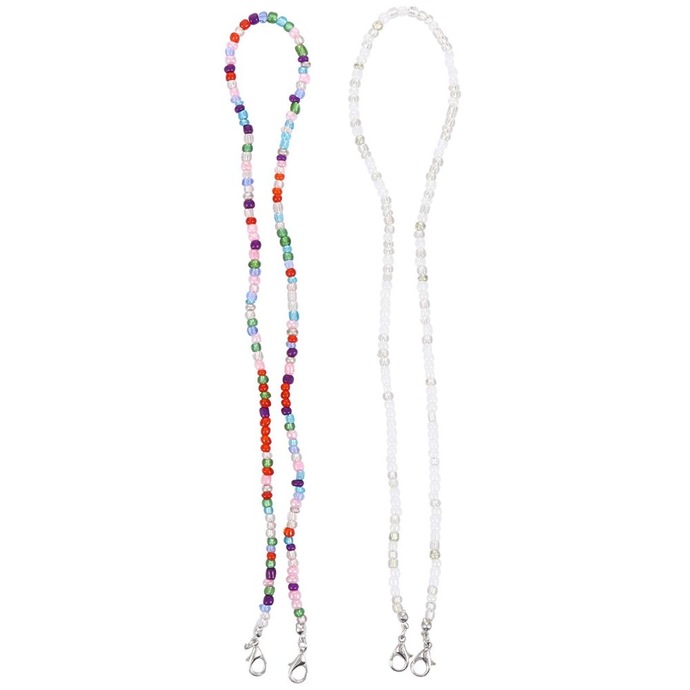 TOVINANNA 2pcs Simple Mask Lanyards Mask Beads Chains Glasses Hanging Supplies for Daily Use