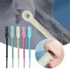 4pcs Nose Hair Trimmer, Ear Hair Removal, Manual Double-Headed Nostril Scissors with Safe Round Tip & Ear Pick, Portable Essentials (Green) view 4