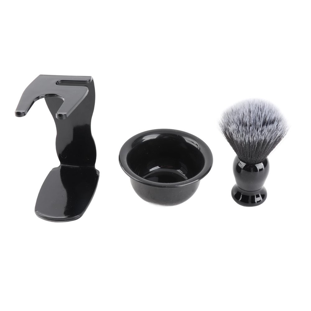 Adfaga Professional Beard Grooming Kit 3 Piece Set with Stand Brush and Bowl for Men Luxury Shaving Accessories Gift for Fathers Day Birthday