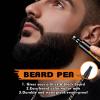 Beard Pencil Waterproof, Hairline Filling Pen, Long Lasting Beard Marker, for Men Grooming Makeup Shaping Filling Gaps Daily Use Kit Precision Application Aesthetic Look 11.7x1.8x1.8cm view 4