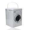 Laundry Detergent Container, Portable Laundry Detergent Storage Box, Washing Machine Shaped Laundrys Detergents Box with Handle and Transparent Window, 6 x 6 x 8.8in view 1